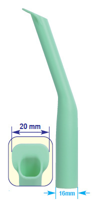 Końcówki ssaka kątowe 16 mm średnie 10 szt.