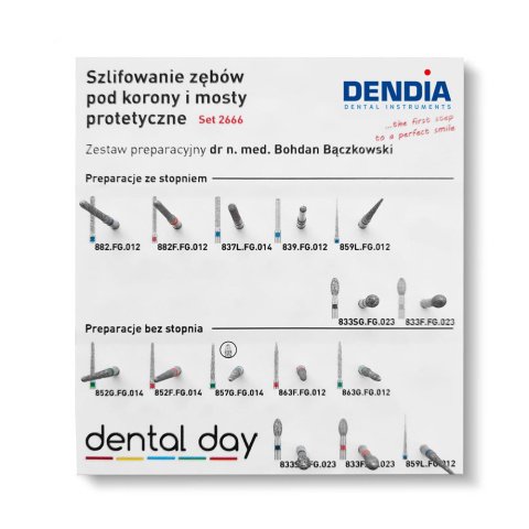 Dendia Zestaw preparacyjny Dr Bohdan Bączkowski - Dental Day Dendia Zestaw preparacyjny Dr Bohdan Bączkowski - Dental Day