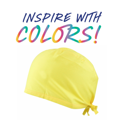 Czepek medyczny dentystyczny VIVID GO COLORS Żółty