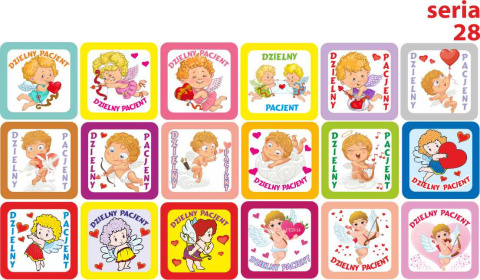Naklejki Dzielny Pacjent WZORY DO WYBORU 100 szt.